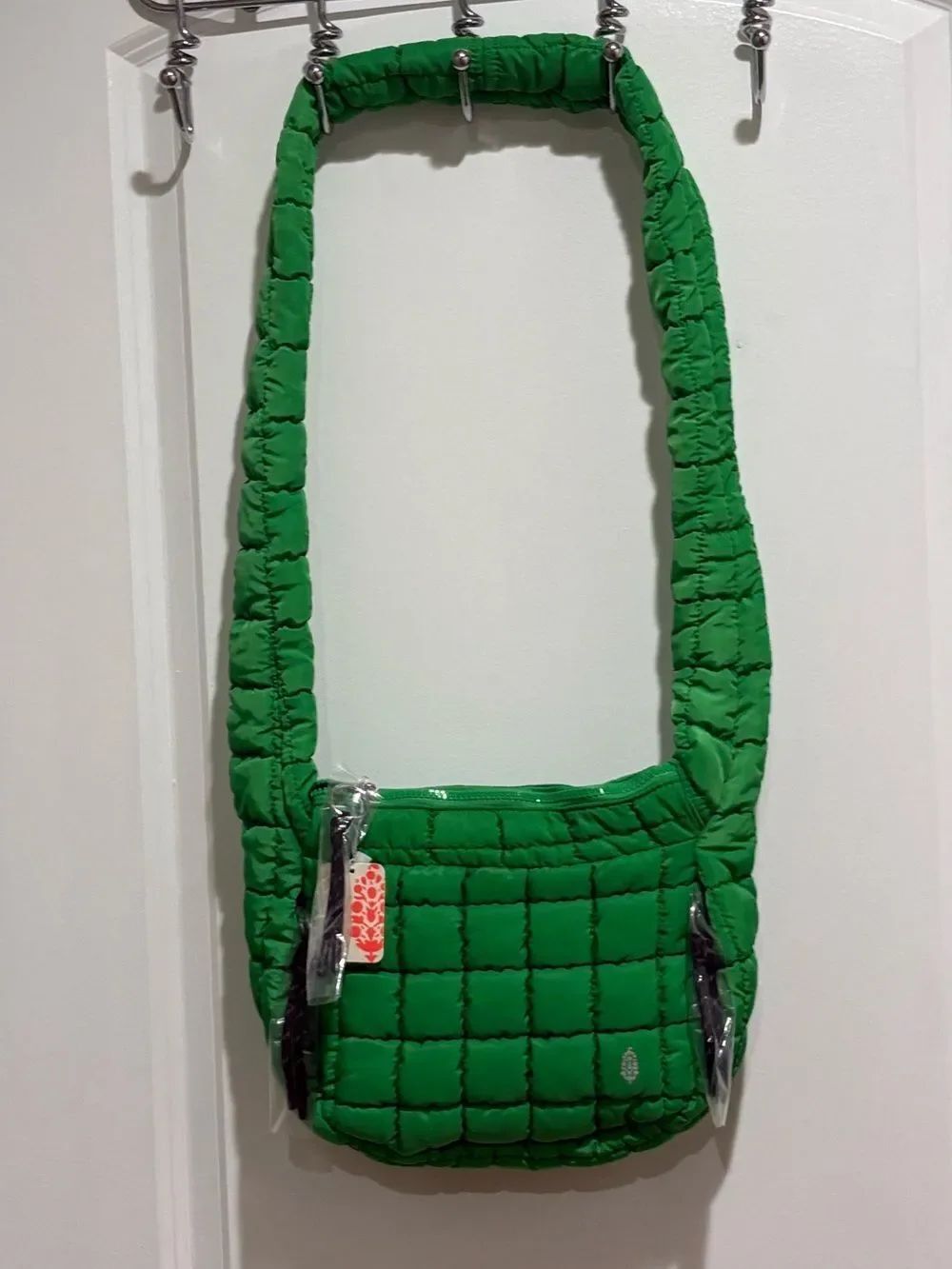 Free People Mini Carryall Sling Bag Quilted Carryall 💚 Kelly Green